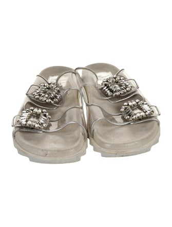 Roger Vivier PVC Crystal Embellishments Slides
