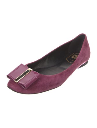 Roger Vivier Suede Ballet Flats