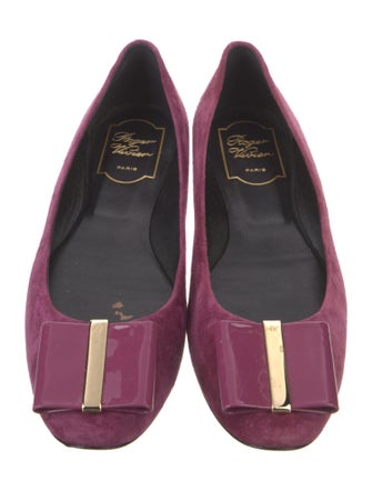 Roger Vivier Suede Ballet Flats