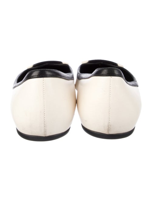 Roger Vivier Leather Colorblock Pattern Ballet Flats