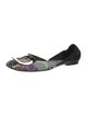 Roger Vivier Leather Printed D'Orsay Flats