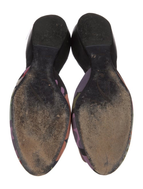 Roger Vivier Leather Printed D'Orsay Flats