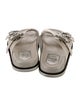 Roger Vivier Leather Crystal Embellishments Slides