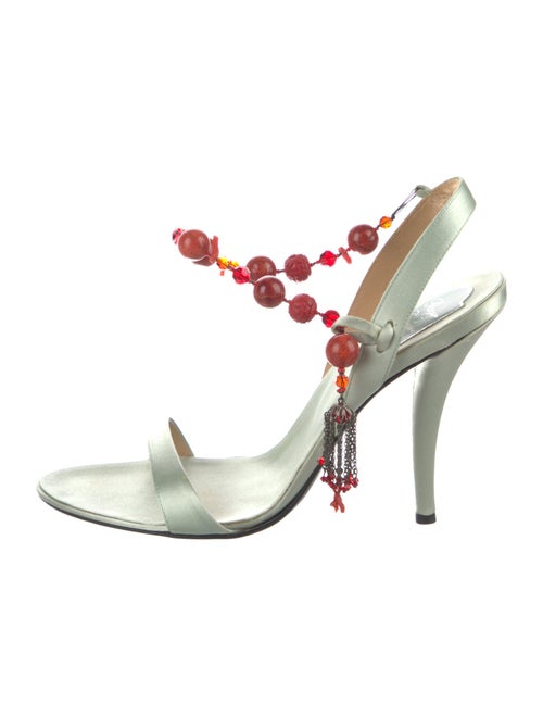 Roger Vivier Satin Slingback Sandals