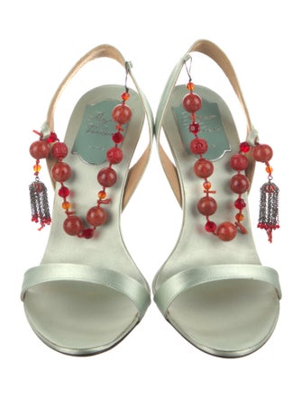 Roger Vivier Satin Slingback Sandals