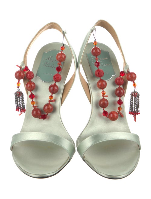 Roger Vivier Satin Slingback Sandals