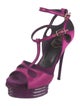 Roger Vivier Satin T-Strap Sandals