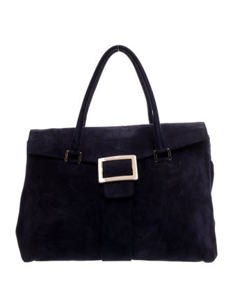 Roger Vivier Suede Top Handle Bag