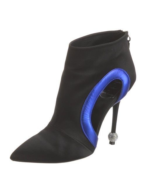 Roger Vivier Satin Colorblock Pattern Boots