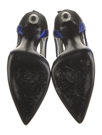 Roger Vivier Satin Colorblock Pattern Boots