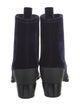 Roger Vivier Velvet Colorblock Pattern Lace-Up Boots
