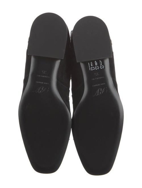 Roger Vivier Suede Studded Accents Lace-Up Boots