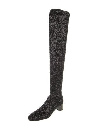 Roger Vivier Sequins Sock Boots
