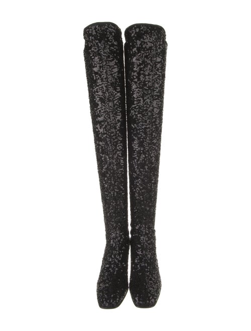 Roger Vivier Sequins Sock Boots