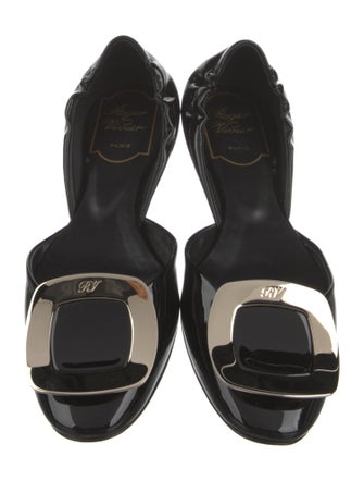 Roger Vivier Patent Leather D'Orsay Flats