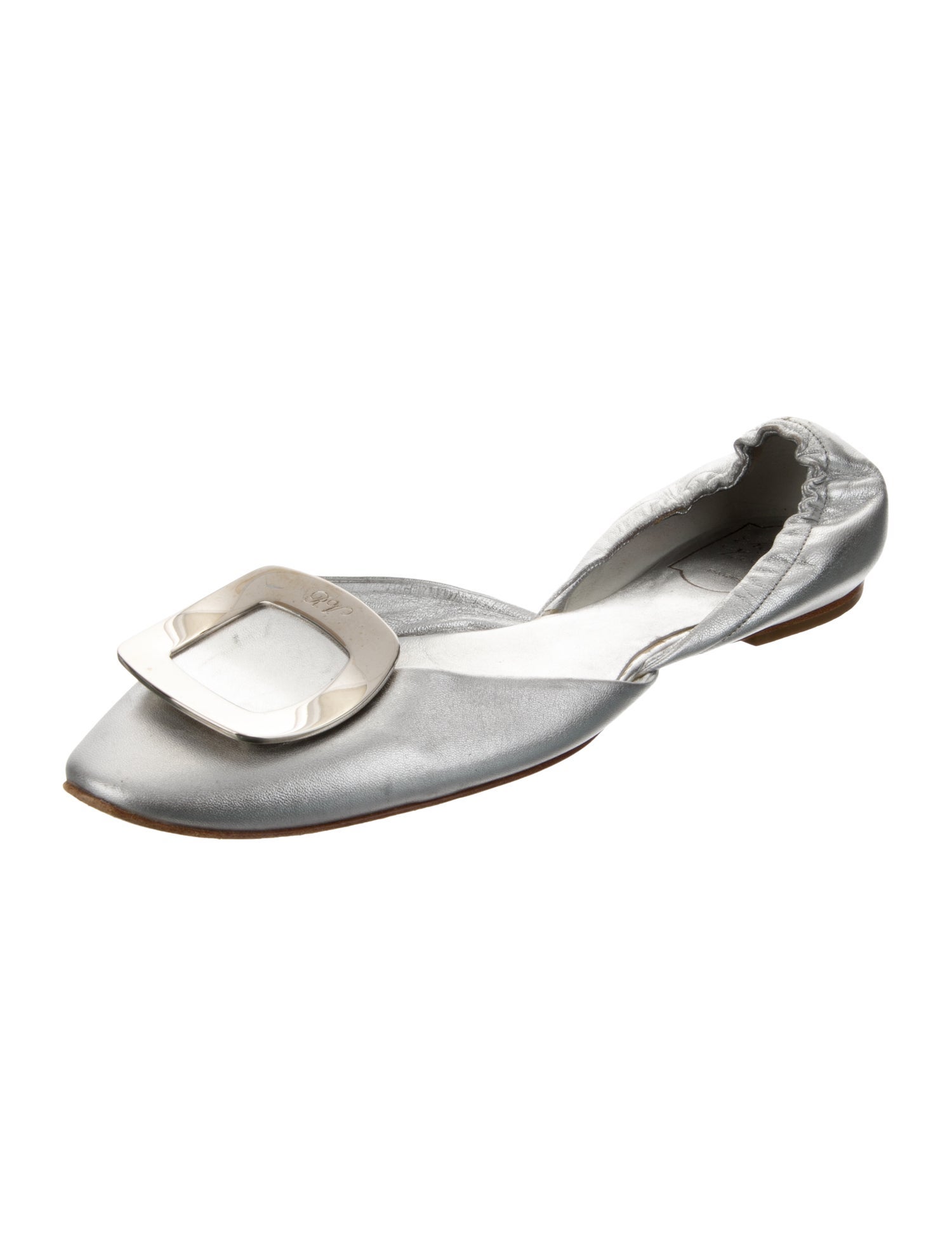 Roger Vivier Leather D'Orsay Flats