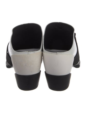 Roger Vivier Leather Crystal Embellishments Mules