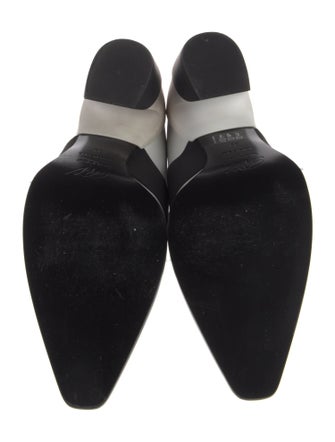 Roger Vivier Leather Crystal Embellishments Mules
