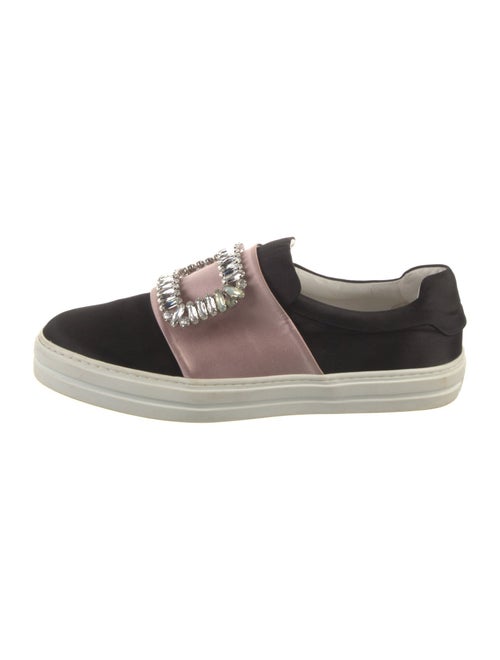 Roger Vivier Satin Colorblock Pattern Sneakers