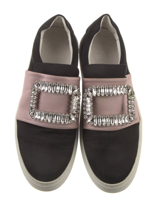 Roger Vivier Satin Colorblock Pattern Sneakers