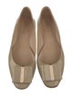 Roger Vivier Patent Leather Bow Accents Flats