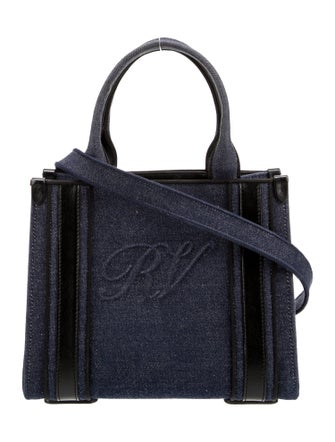 Roger Vivier Denim Top Handle Bag