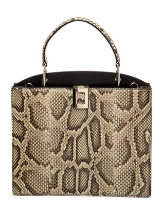 Roger Vivier Snakeskin Top Handle Bag