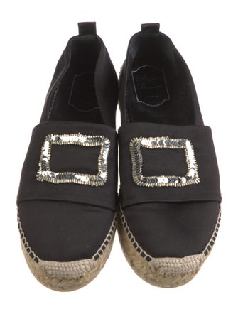 Roger Vivier Satin Sequin Embellishments Mules