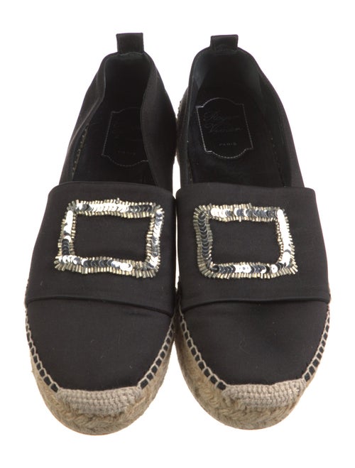 Roger Vivier Satin Sequin Embellishments Mules