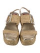 Roger Vivier Straw Crystal Embellishments Espadrilles