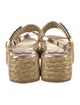 Roger Vivier Straw Crystal Embellishments Espadrilles