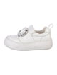 Roger Vivier Leather Crystal Embellishments Sneakers