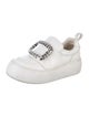 Roger Vivier Leather Crystal Embellishments Sneakers