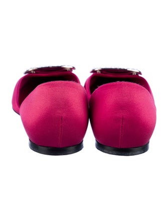 Roger Vivier Satin Crystal Embellishments D'Orsay Flats