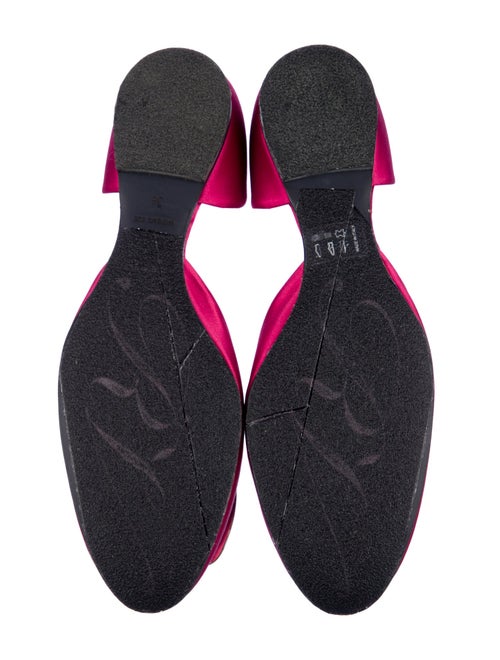 Roger Vivier Satin Crystal Embellishments D'Orsay Flats