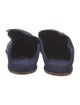 Roger Vivier Suede Crystal Embellishments Mules