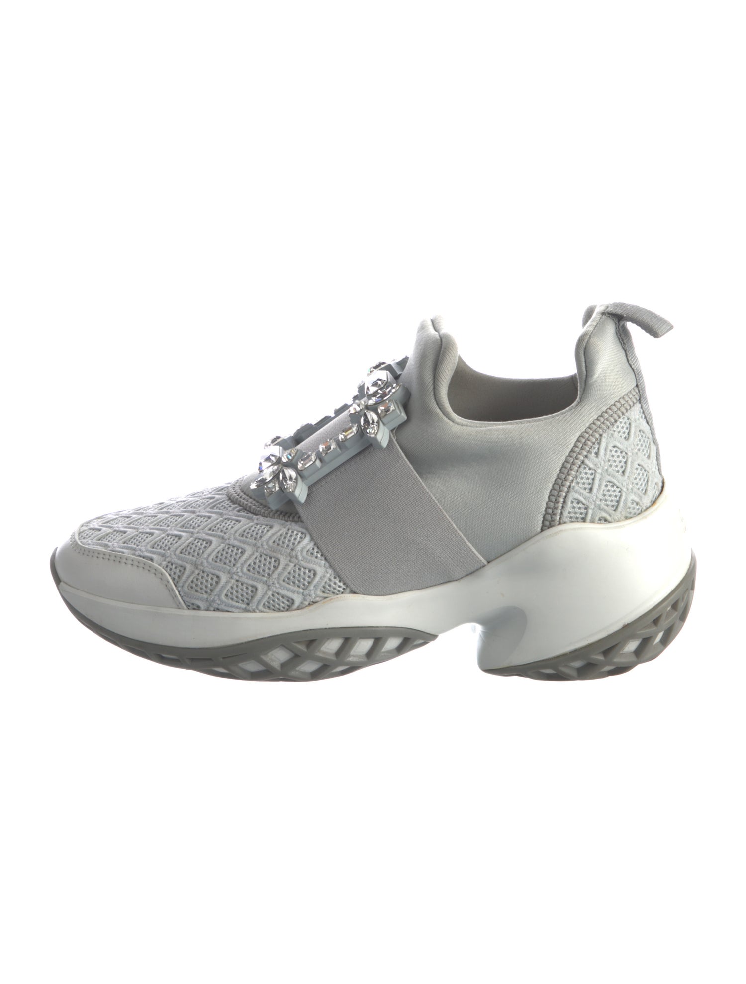 Roger Vivier Printed Crystal Embellishments Sneakers