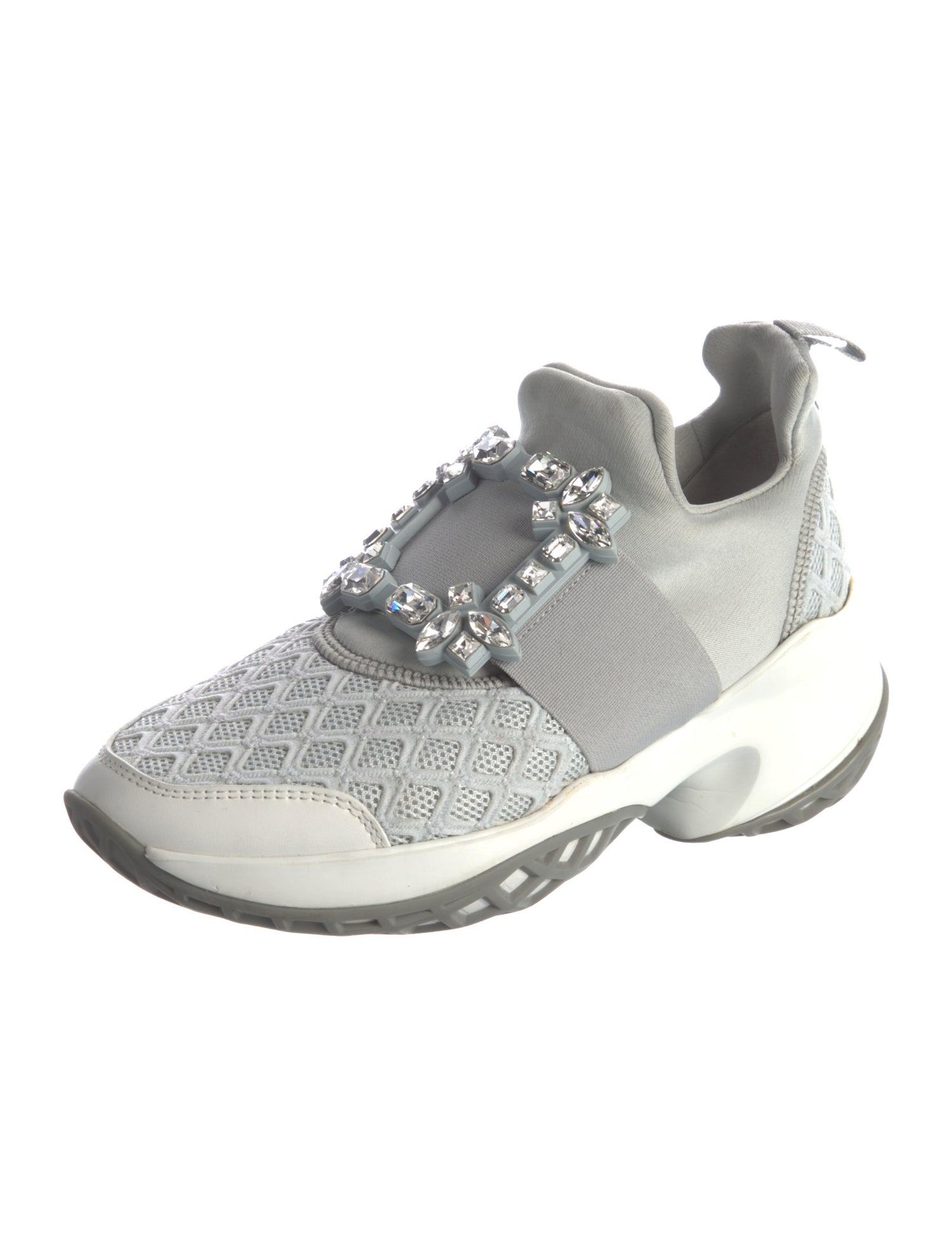 Roger Vivier Printed Crystal Embellishments Sneakers