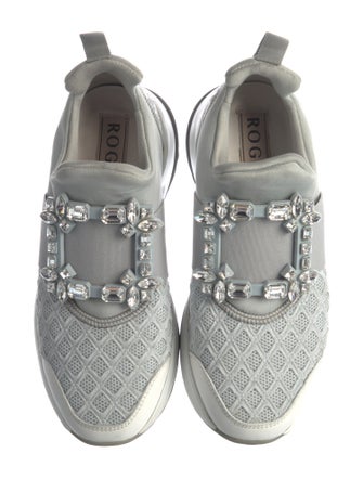 Roger Vivier Printed Crystal Embellishments Sneakers