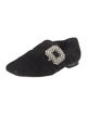 Roger Vivier Suede Crystal Embellishments Loafers