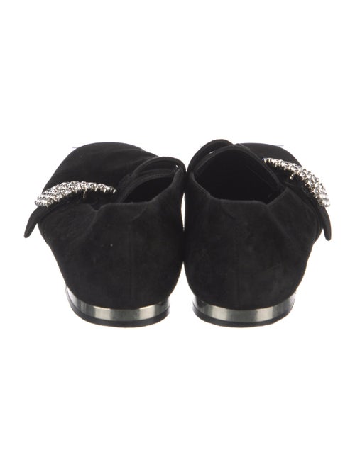 Roger Vivier Suede Crystal Embellishments Loafers
