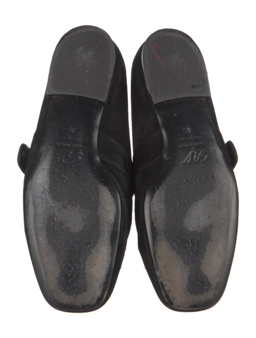 Roger Vivier Suede Crystal Embellishments Loafers