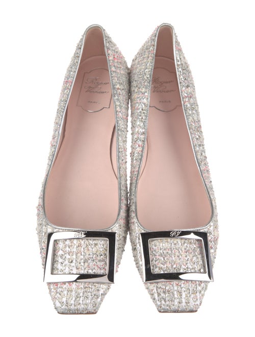 Roger Vivier Tweed Tweed Pattern Ballet Flats