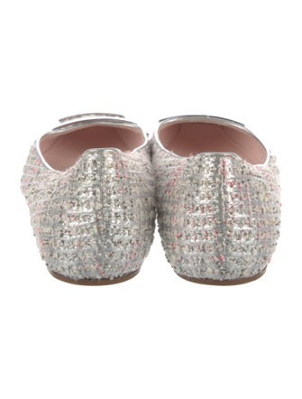 Roger Vivier Tweed Tweed Pattern Ballet Flats