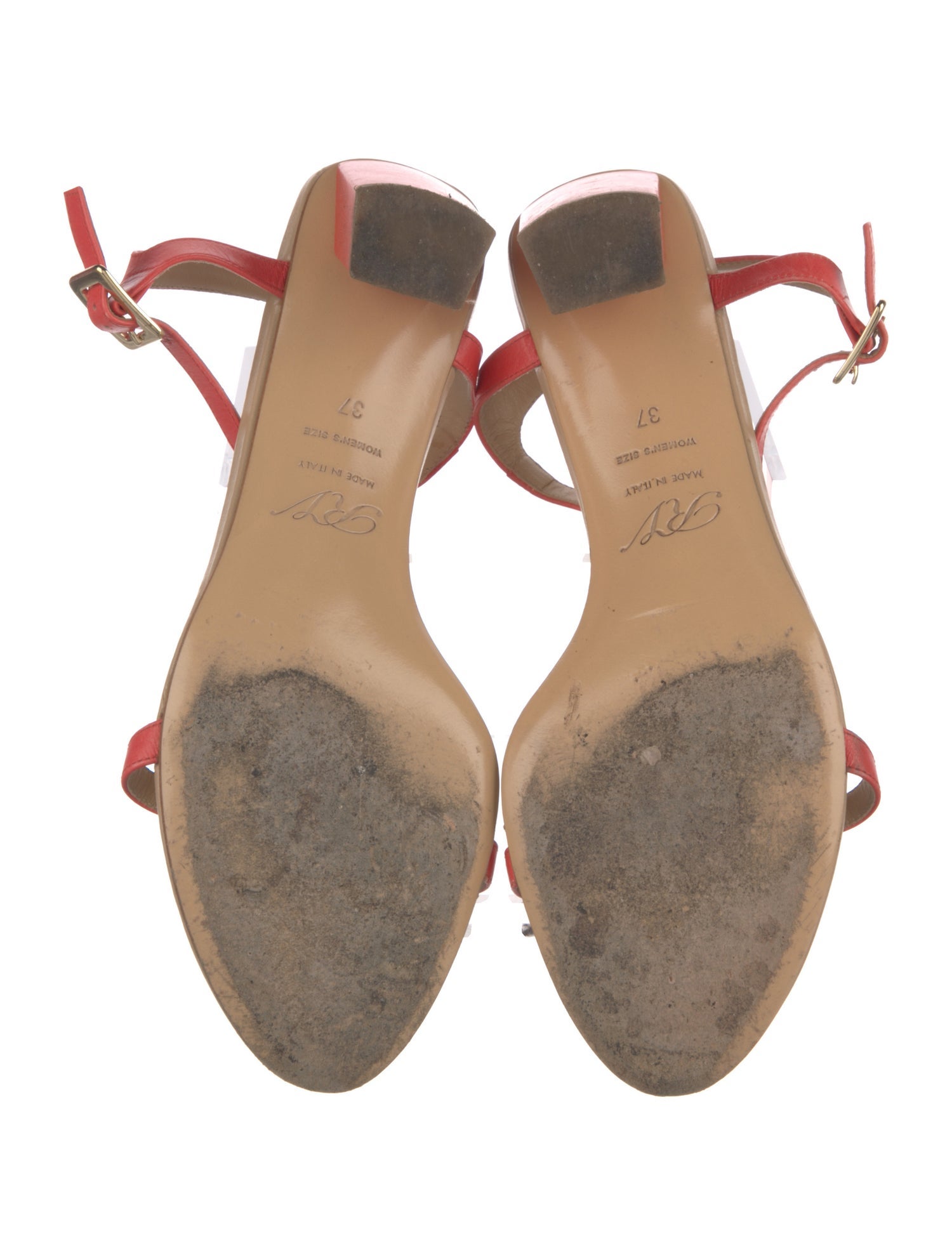 Roger Vivier Leather T-Strap Sandals