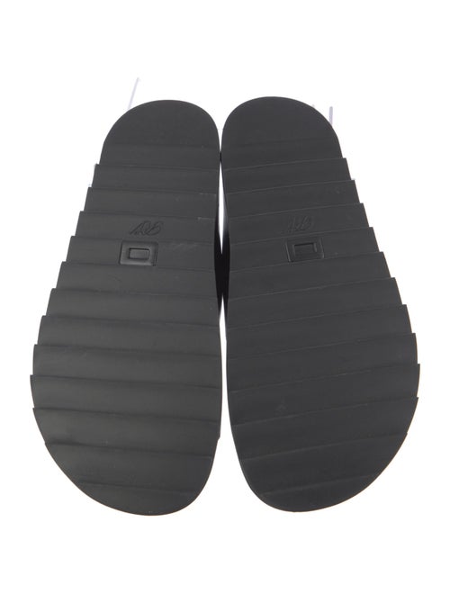 Roger Vivier Leather Crystal Embellishments Slides