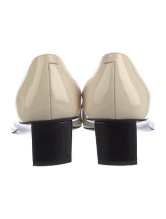 Roger Vivier Patent Leather Colorblock Pattern Pumps