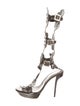 Roger Vivier Leather Cutout Accent Gladiator Sandals