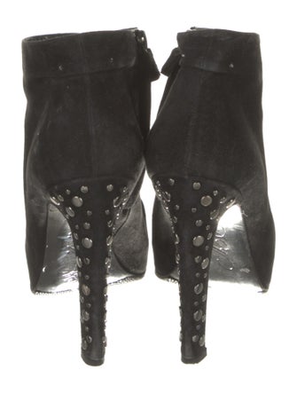 Roger Vivier Suede Studded Accents Boots