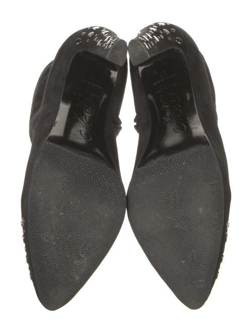 Roger Vivier Suede Studded Accents Boots